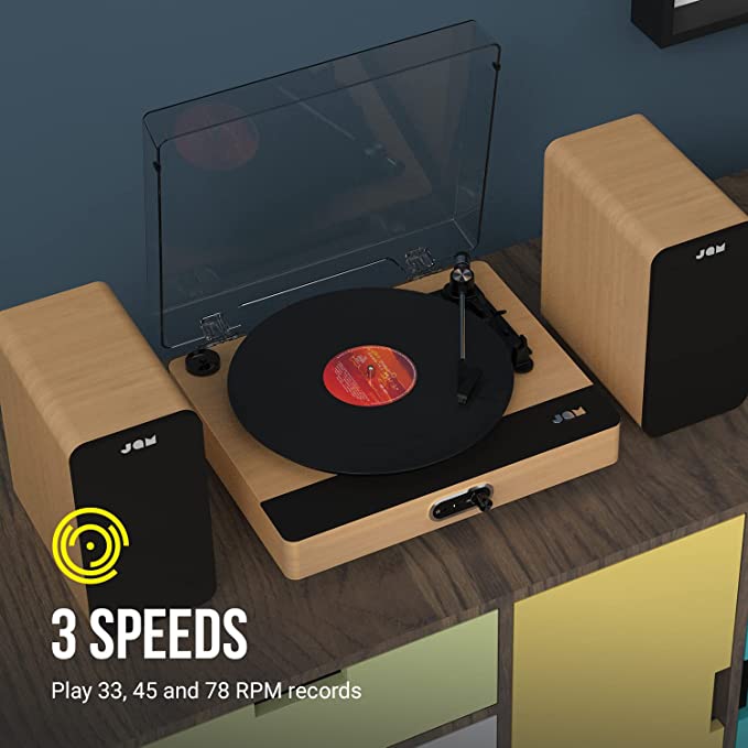 JAM The Sound Stream + Turntable - Bamboo [Tech & Turntables]