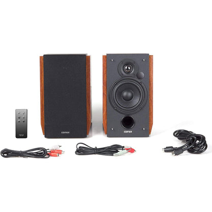 Edifier R1700BT Bluetooth Bookshelf Speakers - Active Near-field Studio Monitors - Powered Speakers 2.0 Setup Wooden Enclosure - 66w RMS [Tech & Turntables]