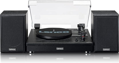 Lenco LS-101 Turntable and Hi-Fi Speakers - Black [Tech & Turntables]