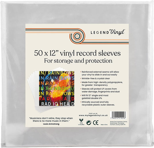 Legend Vinyl 50 X 12” Vinyl Record Sleeves [Accessories]