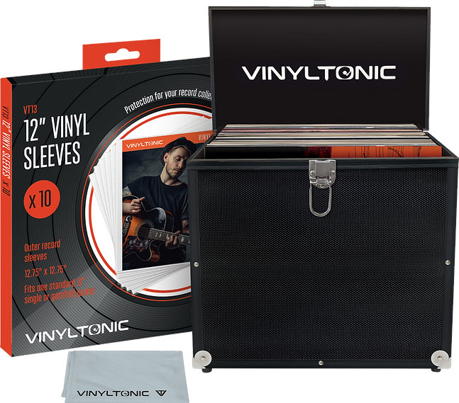 VT02BS - 12" Vinyl Storage Case (Black)[Accessories]