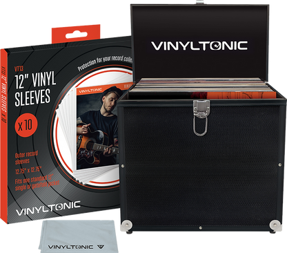 VT02BS - 12" Vinyl Storage Case (Black)[Accessories]