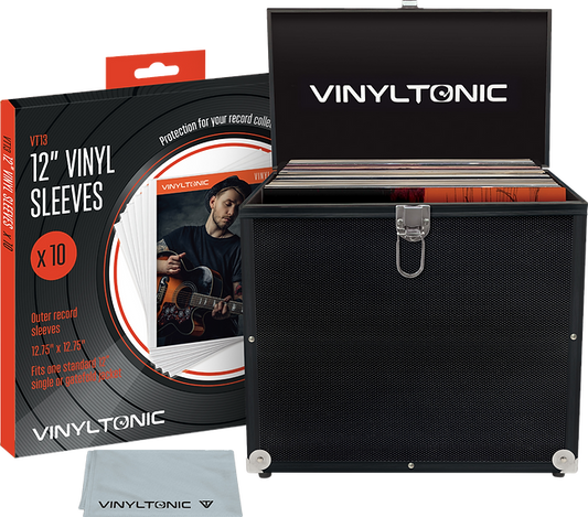 VT02BS - 12" Vinyl Storage Case (Black)[Accessories]