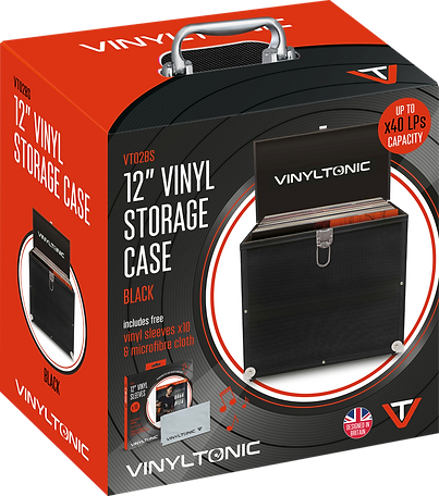 VT02BS - 12" Vinyl Storage Case (Black)[Accessories]