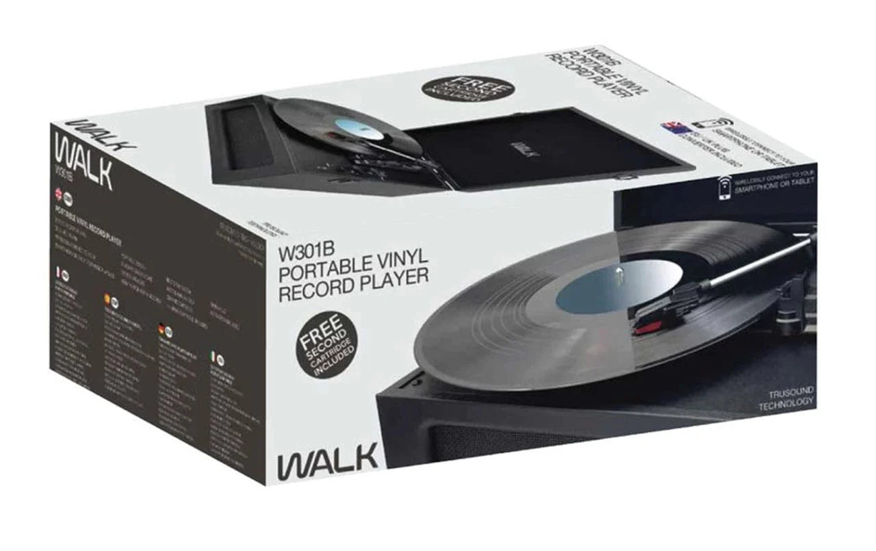 Walk Audio - W301B Bluetooth Turntable - Black [Tech & Turntables]
