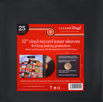 Legend Vinyl LV19 Vinyl Pack of 25 Record Sleeves [Accessories]